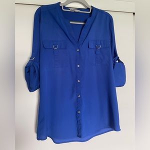 Calvin Klein button down roll tap top